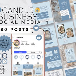 Candle Business Social Media Templates, Instagram Marketing for Candle Makers, Editable Canva Designs & Posts