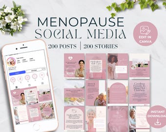 Modelos de mídia social para menopausa, coaching hormonal no Instagram, perimenopausa, nutrição funcional, saúde feminina e bem-estar holístico.