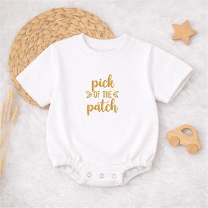 Auswahl des Aufnäher bestickter Baby Strampler | Herbst Kürbis Neugeborene Geschenk | Benutzerdefinierte Boho Herbst Body | Handmade Säugling Andenken