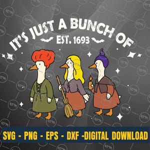Silly Goose Hocus-Pocus Svg, Retro Halloween Clipart, Halloween Goose Svg, Digital Download