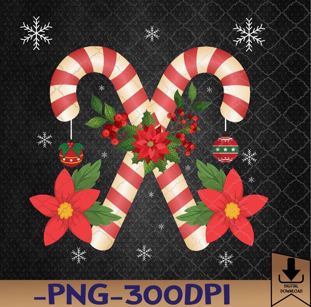 Christmas Candy Cane Santa Xmas PNG Digital Download - Etsy