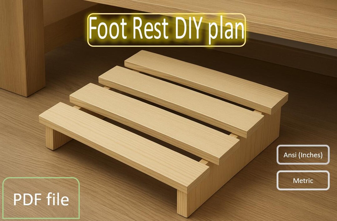 DIY Foot Rest Wood Work Plan: Office Furniture for Desk Workers ...