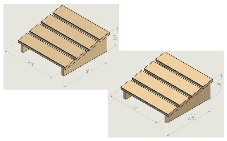 DIY Wooden Foot Rest Plans | Office Footrest Woodworking PDF | Desk ...