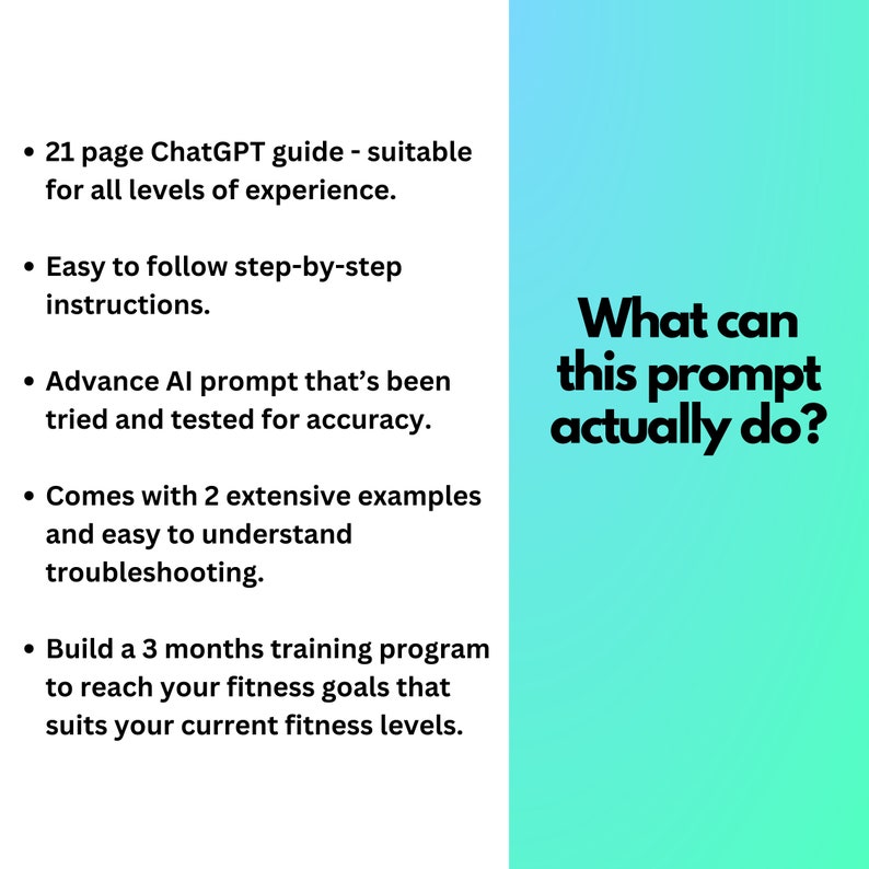 Chatgpt Prompt Fitness Routine Workout Program for Weight Etsy