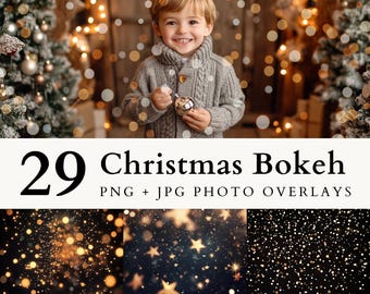 Christmas Bokeh Lights Photoshop Overlays Christmas Backdrop Gold Light Photo Effect Composite Photography Filter Photo Overlay Fairy Lights