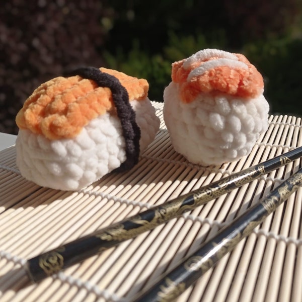 Nigiri roll, sushi roll, salmon sushi, amigurumi crochet pattern,easy,beginners English pattern instant download pdf DIY