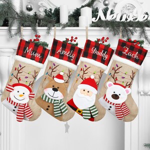 Christmas Stockings Personalized，Personalized Christmas stocking，Custom Stockings With Names，Embroidered Family Christmas stockings