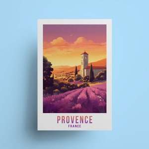 Provence Travel Poster France art Wall Decor Mediterranean Travel Lovers art ideal Traveler Gift poster french print decor France gift