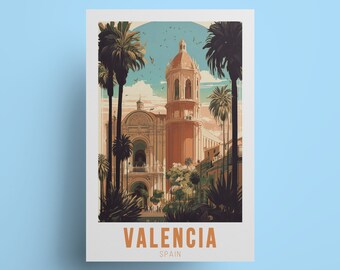 Valencia Spain Art Print: Mediterranean Travel Poster
