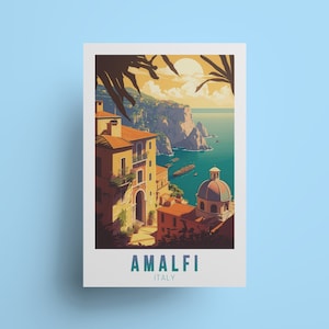 Amalfi Italy Travel Poster Italian art Wall Decor Amalfi Coast Travel Lovers art ideal Traveler Gift poster Italy print decor italian gift