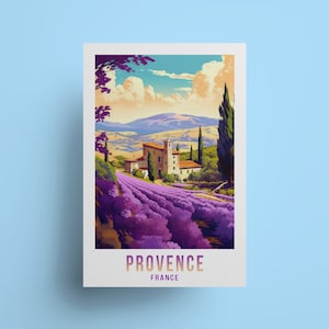 Provence Travel Poster French art Wall Decor Mediterranean Travel Lovers art ideal Traveler Gift french print framed country landscape