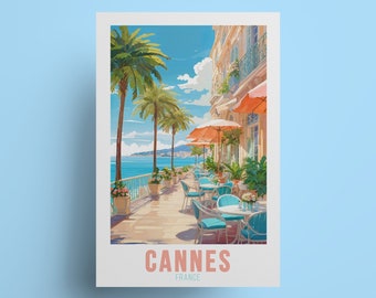 Cannes France Travel Print: French Riviera Wall Art
