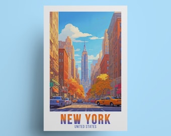 Empire State Building Print: Manhattan Skyline Art