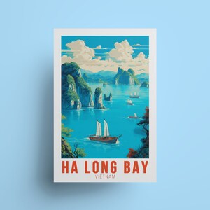 Ha Long Bay Vietnam Art Print: Coastal Travel Poster