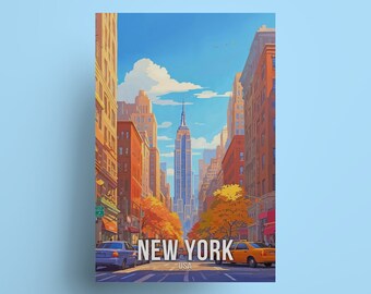 Empire State Building Print: New York City Skyline Wall Art
