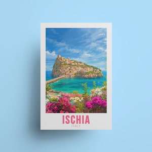 Impression d&#39;art de l&#39;île d&#39;Ischia : Naples, Italie Poster de voyage