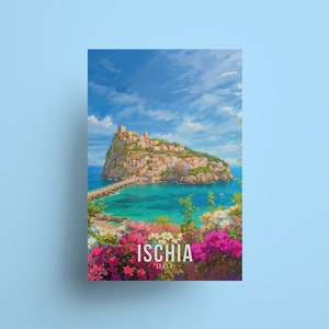 Poster de voyage sur l&#39;île d&#39;Ischia : Naples, Italie Impression artistique