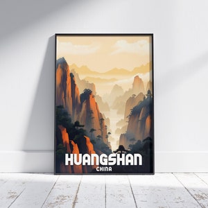Huangshan Mountains Print: China Landscape Wall Art