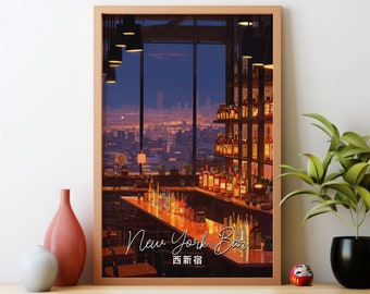Shinjuku New York Bar Tokyo-print: Japan reisposter