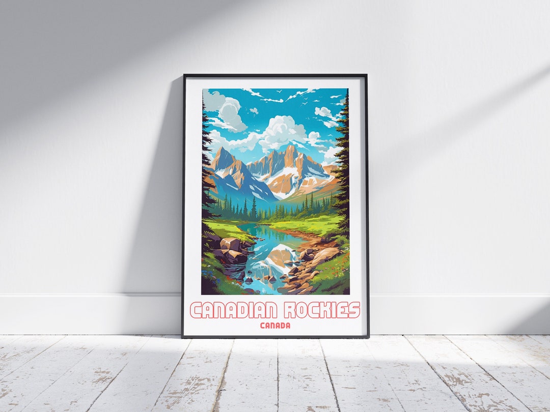 Canadian Rockies Art Print: Mountain Landscape Poster - Etsy
