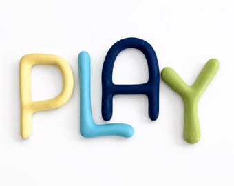 Personalized 3D PLA Letters | Modern Rounded Name Sign | Matte Nursery Wall Decor | Custom Name | Kids Room Decor