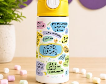 Personalized children's water bottle 360ml with name – leak-proof, school & kindergarten, back-to-school gift