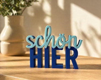 Beautiful decor | Personalized 3D lettering | Housewarming gift idea | Modern living room decor | Colors freely selectable