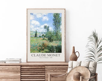 Claude Monet Print, Claude Monet Painting, Monet Wall Art, Eclectic Wall Art, Printable Wall Art, Monet Exhibition Poster