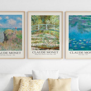 Monet Prints Set of 3: Vintage Exhibition Posters (Digital Download)