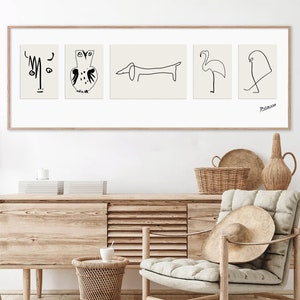 Picasso Sketch Prints Set of 5: Modern Wall Art (Printable Download)