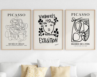Picasso Exhibition Poster Set of 3 (Digital Download)