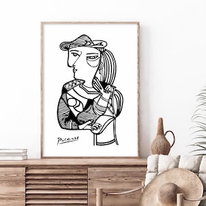 Picasso Print | Picasso Portrait Marie Thérése Walter | Picasso Line Art| Picasso Art Print | Picasso Poster | Digital Printable Art Poster