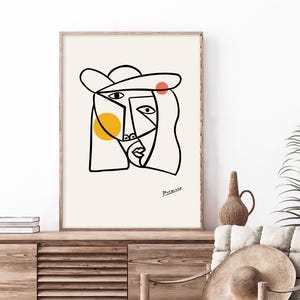Dessin au trait Picasso / Impression Picasso / Poster Picasso / Reproduction d'art Picasso / Poster de l'exposition / Dessin au trait / Croquis de Picasso