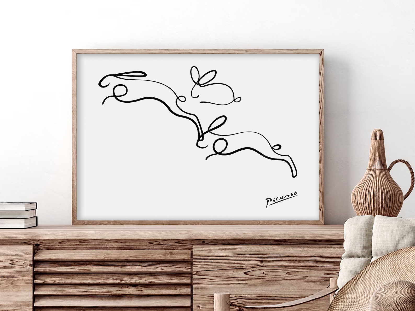 Picasso Rabbit Print | Picasso Animal Art | Picasso Line Drawing ...