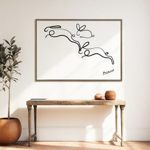 Picasso Rabbit Print | Picasso Animal Art | Picasso Line Drawing ...