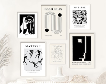 Picasso Matisse Bauhaus Print Set: Gallery Wall Art (Digital Download)