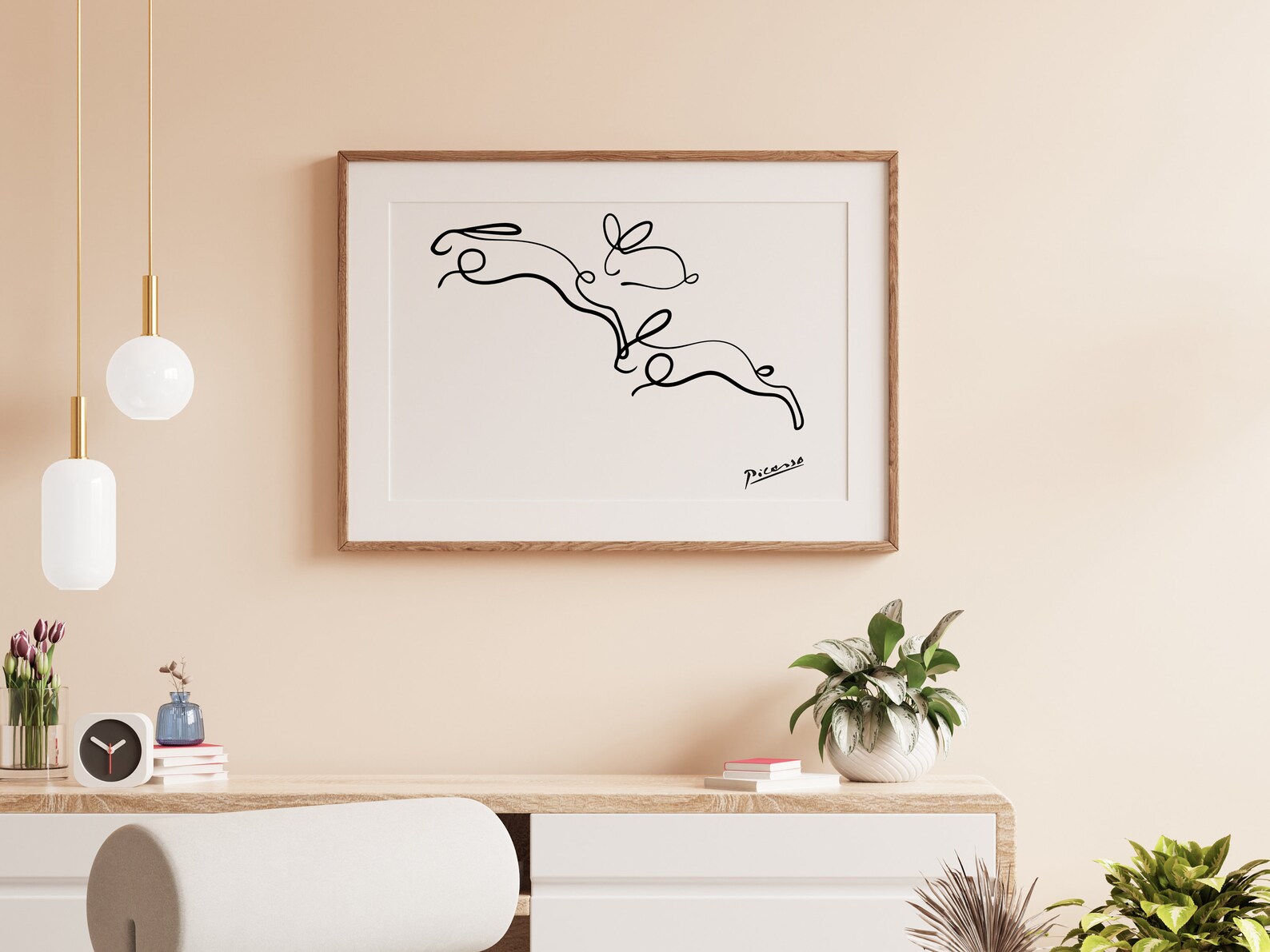 Picasso Rabbit Print | Picasso Animal Art | Picasso Line Drawing ...