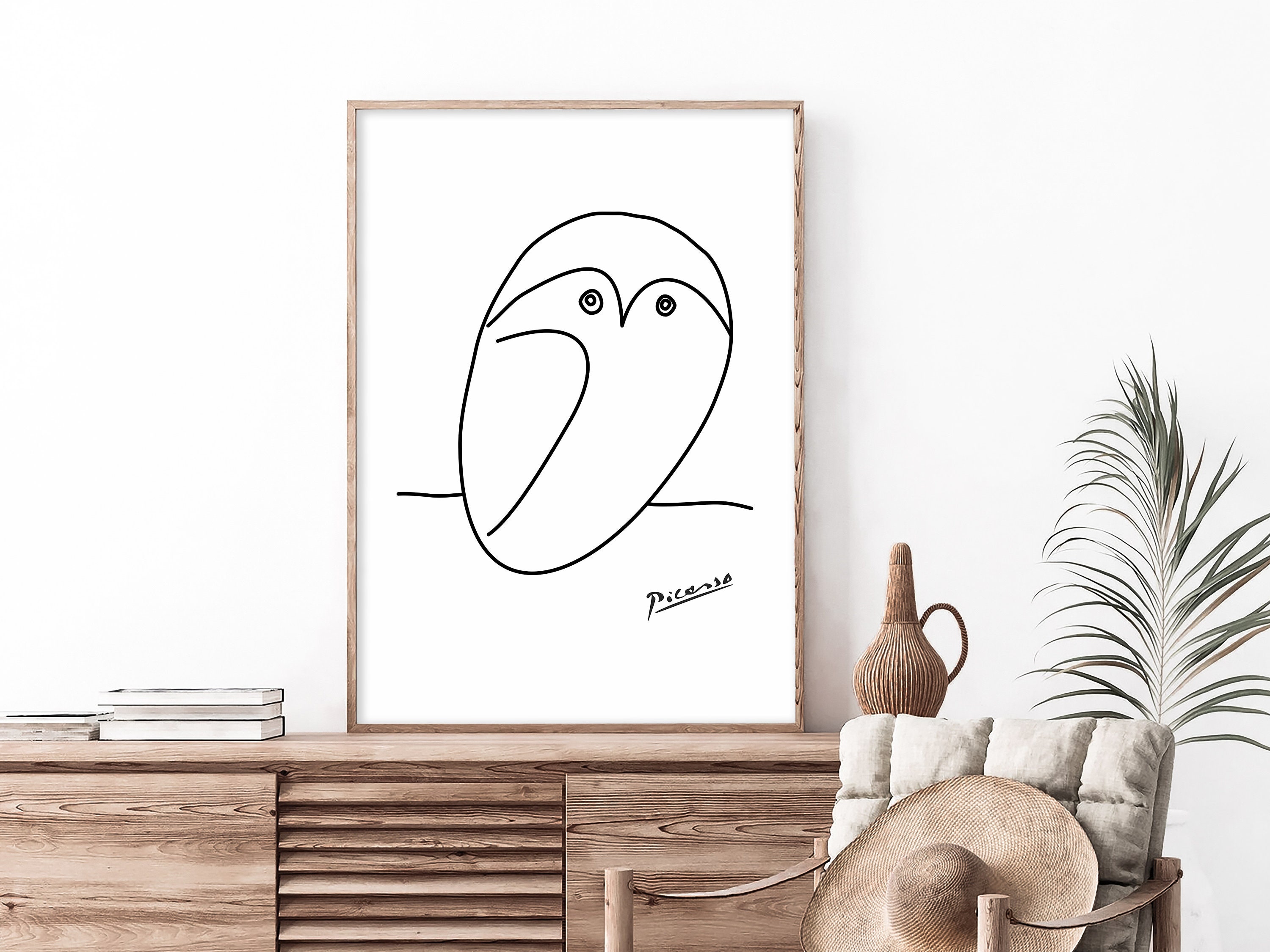 Picasso Owl Print | Picasso Art Print | Picasso poster | Picasso Wall Art | Art Poster | Minimalist 