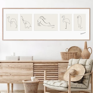 Picasso Sketch Prints Set: Modern Wall Art (Printable Download)