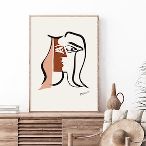 Picasso Kiss Exhibition Print: Modern Home Wall Art (Digital Download)