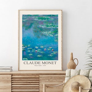 Monet Water Lilies Print: Floral Oil Painting (Digital Download)