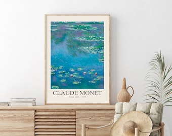 Monet Water Lilies Print: Floral Oil Painting (Digital Download)