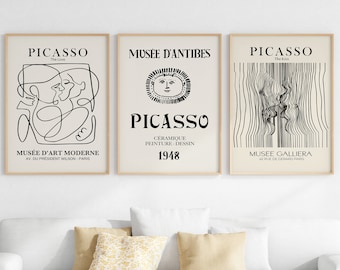 Picasso Animal Prints Set | Minimalist Line Art (Digital Download)