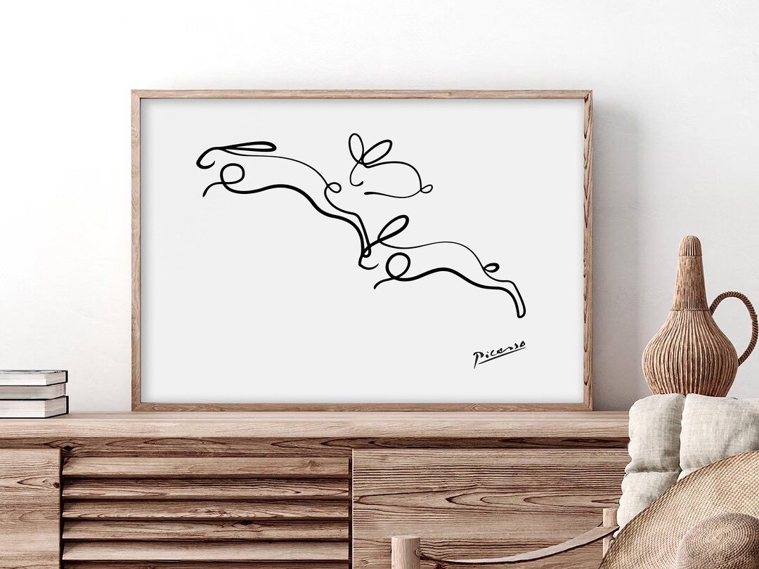 Picasso Rabbit Print Picasso Animal Art Picasso Line Drawing Modern ...