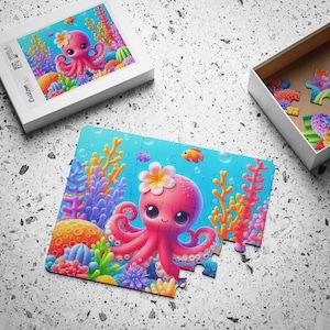 Puzzle ze zwierzętami 3D Puzzle dla dzieci i dorosłych, gry podróżne lub prezent, od 30 do 1000 elementów ośmiornica