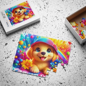 Puzzle dla zwierząt domowych, pudełko z zabawkami, gra 3D Puzzle dla dzieci i dorosłych, układanki, gry podróżne lub prezent, od 30 do 1000 elementów, słodki pies