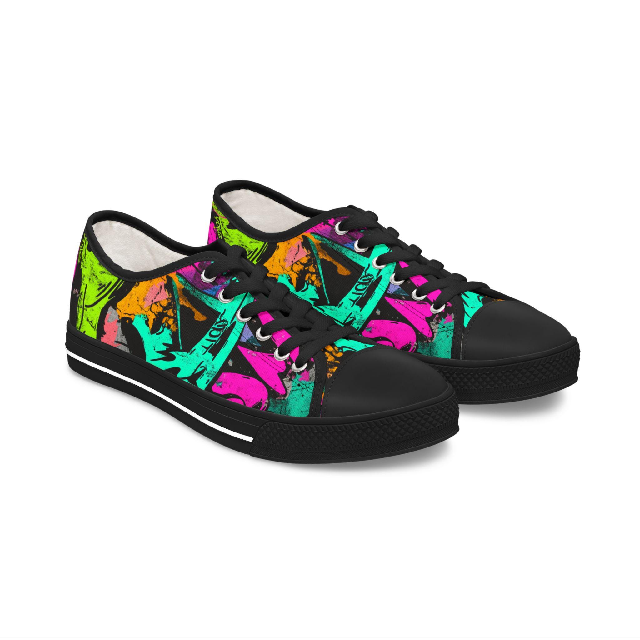 Sneakers, Urban Art Women's Mesh Shoes, Graffiti, Streetwear