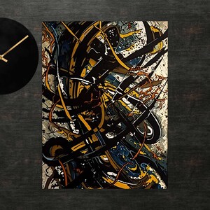 Poster di arte astratta / Stampa ispirata a Jackson Pollock / Dipinto espressionista