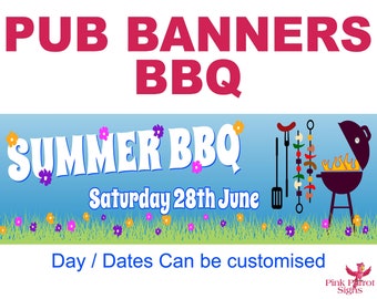 Pub & Bar BBQ Advert PVC Banner in 4 Sizes