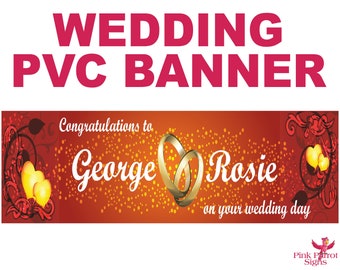 Personalised Wedding PVC Indoor/Outdoor Banner 4 Sizes